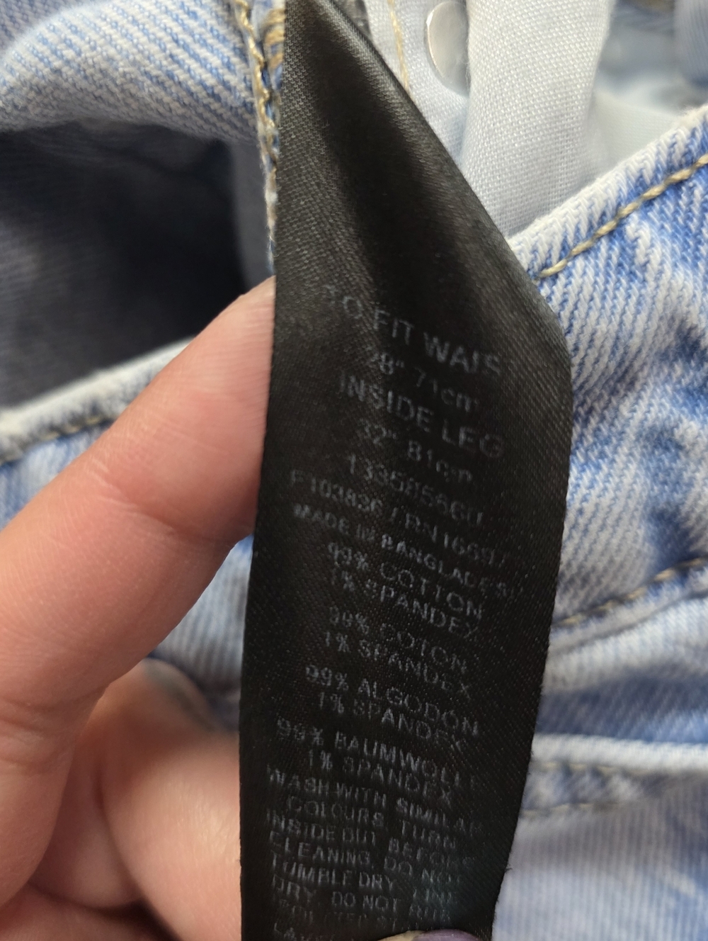 ASOS Design High Rise Mom Jeans Size 28 - Picture 9 of 9